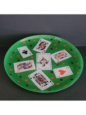 Cary Collection - Retro Glass Boys Night Las Vegas Style Tray/Plate